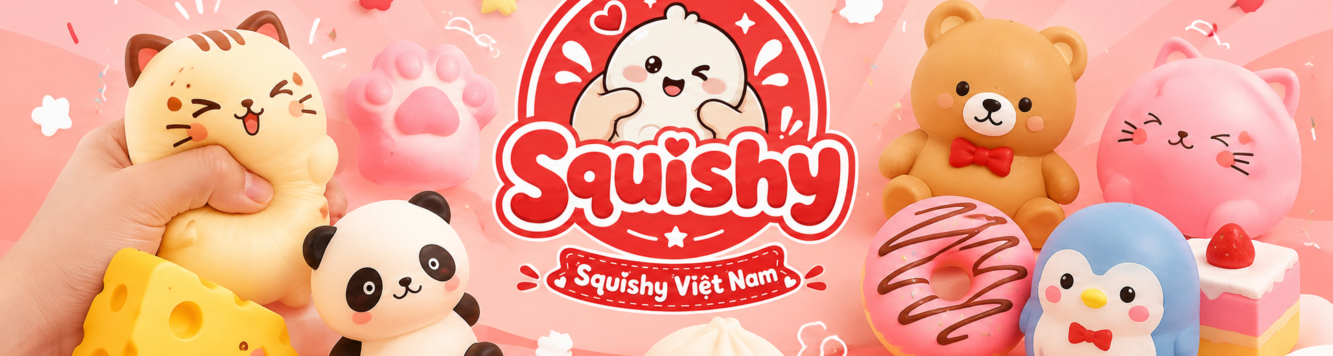 Banner đồ chơi Squishy