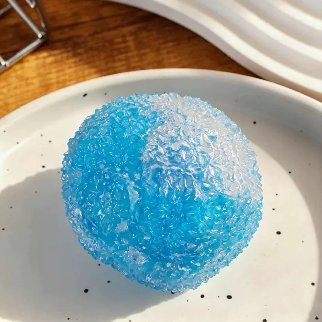 Squishy hình tròn màu xanh biển